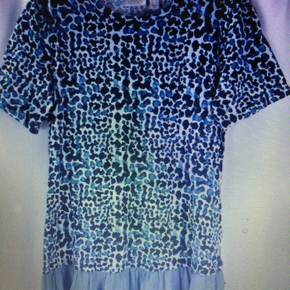 LOGO by Lori Goldstein knit watercolor print top - Picture 5 of 6